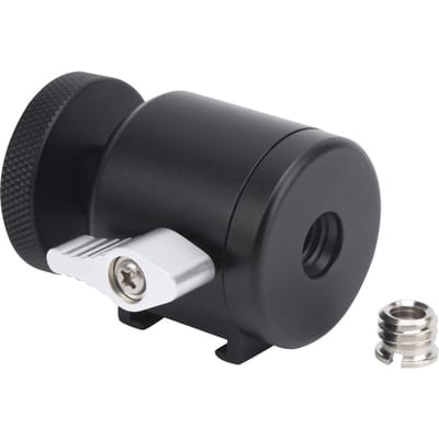 360 graden Rotatie Aluminiumlegering Mini Balhoofd met Cold Shoe 14in Schroefgat Interface black