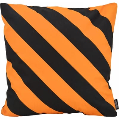 Gek op kussens! Sierkussen stripe zwart/okergeel | 45 x 45 cm | katoen/polyester