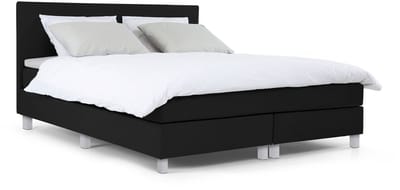 Maxi Owen Boxspring 120x200 cm - Gestoffeerde Boxspring met Matras - Bed - Zwart - Tweepersoonsbed