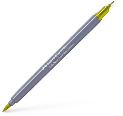 Faber-Castell - Duo aquarel marker - Goldfaber - geelachtig mei groen 370 - brush / 0,6mm - FC-164670