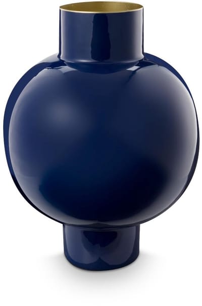 Vaas metaal groot Royal Blue 31,5 x 42 cm