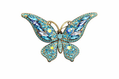 Vlinderbroche - Elegante Broche met Kristallen | Twinolo