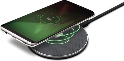 MyTech Draadloze Oplader - iPhone & Samsung - Wireless Charger 10W Snellader - Tot 2x zo snel opladen - Zwart