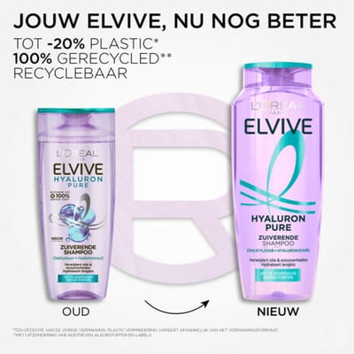 L'Oréal Elvive Hyaluron Pure Shampoo - 3 x 250 ml - Voordeelverpakking