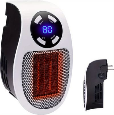 Ethelion Kermaische Stopcontact Kachel - Elektrische Kachel - Mini Heater - Stopcontact Verwarming - Inclusief Afstandsbediening - 500W