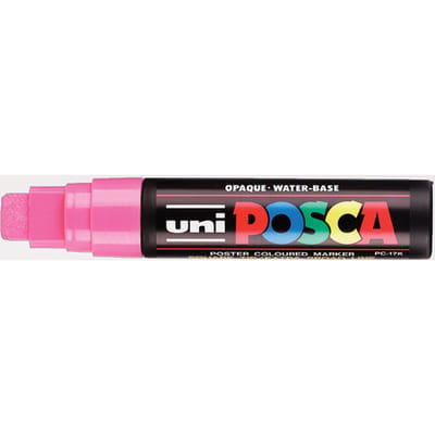 Paintmarker Uni POSCA PC17K extra breed rechthoek roze