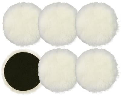 6 Stuks 125mm Polijstkap van Lamswol voor Hoekslijpmachines en Orbital Sanders - Perfect voor Auto Polijsten en Glansafwerking