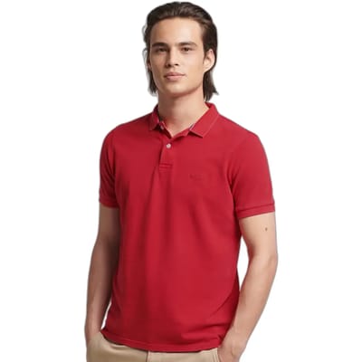 Vintage polo met versleten look M1110252A