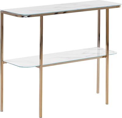 CALVERT - Consoletafel - Wit - Veiligheidsglas