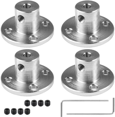 4 Stuks Flenskoppeling voor Modelbouwmotoren, Golfconnector en Koppeling voor DIY RC Motoren, Binnen Diameter 3mm, Perfect voor Hobbyprojecten en Modelbouwtoepassingen