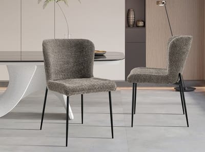 Interiax Eetkamerstoel Flo BouclÃ© Zand