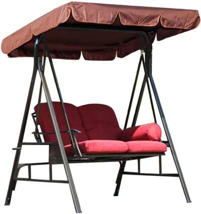 Schommelhoes - Tuinhoes - Tuinmeubelen Beschermen - Waterdicht Oxford Doek - 195 x 125 x 15 cm - Koffie