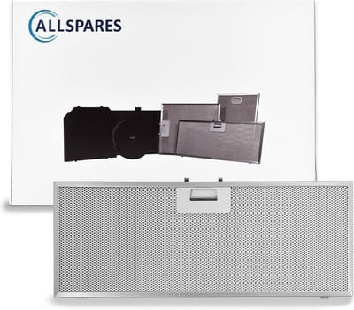 AllSpares Metaalfilter voor afzuigkappen geschikt voor Whirlpool 481248058314 en Elica GF03FB (458x175x8mm)