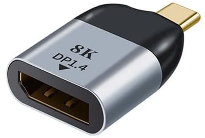 WiseGoods Premium USB-C Naar DP 1.4 Adapter – 8K / 60Hz - Voor Laptop / Tablet / Smartphone - Beeldscherm Verbinden - Gamen