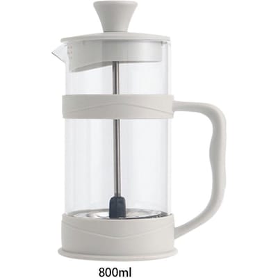 Witte Koffiezetter Brede Toepassingen Stevig En Duurzaam Plunger French En Thee Maker 800ml