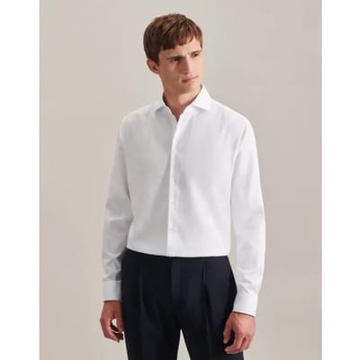 Shirt met lange mouwen Seidensticker Slim Fit Twill Business Kent