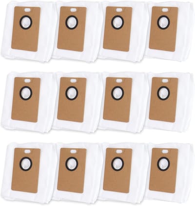 Dailygoods- Stofzuigerzakken 12 Stuks - RVA202 - Grote Capaciteit 3,5 L - Compatibel met Tapo RV30 Max Plus/RV20 Max Plus - Perfecte Pasvorm - Goed Afdichtingsontwerp - Stofzak