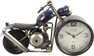 Tafelklok Chopper donker grijs -L10,5 x B32 x H18CM