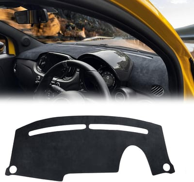 Flanellen Dashboard Mat voor Abarth 595 en 695 (2017-2024) - Zonnebescherming, Interieuraccessoires en Lichtbescherming