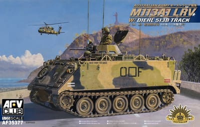 AFV Club Modelbouwpakket Militaire voertuigen - AF35377 Australian Army M113A1 LRV met Diehl 513B Tracks - Australisch Pantservoertuig Plastic - 1:35 - Modelbouw
