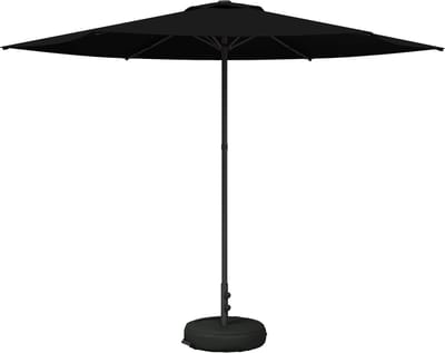 vidaXL - Tuinparasol - met - voet - 300 - x - 300 - cm - Polyester - Rechthoekig - Zwart