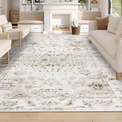 Dailygoods- Tapijt Wasbaar 160x230cm - Antislip Vloerkleed - Laagpolig - Vintage - Zacht - Geschikt voor Woonkamer/Kinderkamer