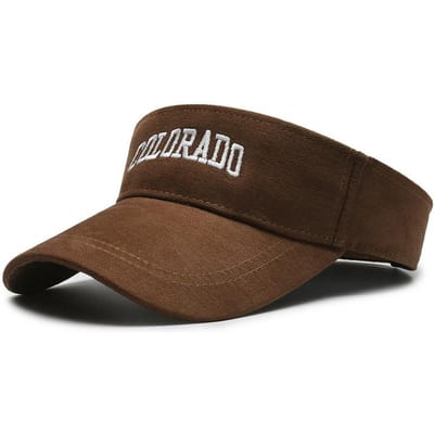 Olorado Borduur Vizierhoed Zonbescherming Lege Top Pet Verstelbaar Sport Zonneklep Buiten Hardlopen Tennis Strandhoed Unisex black