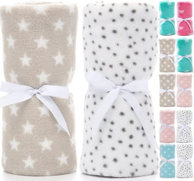 Zachte Unisex Babydeken 2-Pack voor Jongens en Meisjes - Kruipdeken en Knuffeldeken 75cmx100cm