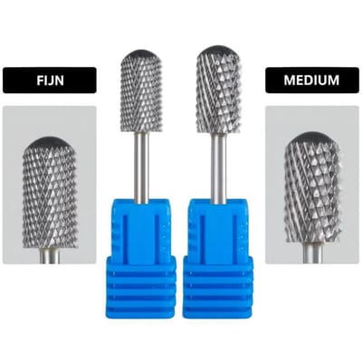 Goodbitz® - Bitjes Nagelfrees - 2 stuks - Round Head Bit - Bitjes set - Bitjes nagelfrees - Bitjes nagelfrees Tungsten - Nagelbitjes - Opzetstukken nagelfrees