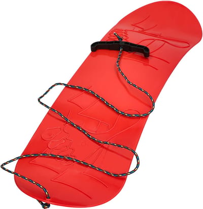 KOTARBAU® Speelgoed Snowboard, Kunststof, 68x20 cm, Rood, Sneeuw Slee, Plastic Glijder Sneeuw, zonder Binding, met Touw, Sneeuwglijder, Slee