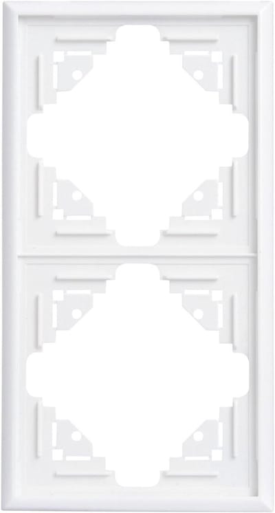 Afdekframe 2-voudig - Wandplaat Frame - Stopcontact Afdekken - Halogeenvrij Materiaal - 2-voudig - Arctisch wit