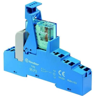 Finder 48.P3.7.024.0050 Relaismodule (modulair) Nominale spanning: 24 V/DC Schakelstroom (max.): 10 A 1x wisselcontact 1 stuk(s)