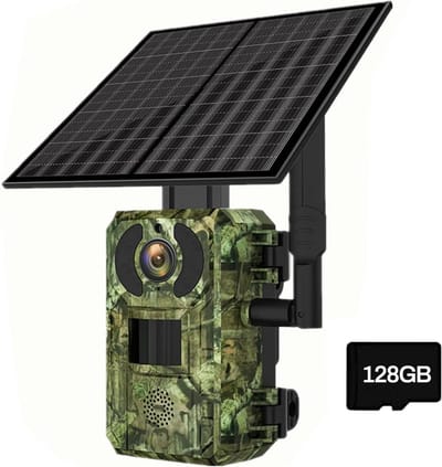 Draadloze Wildcamera 4G met Nachtzicht en Bewegingsmelder (Inclusief 128GB)