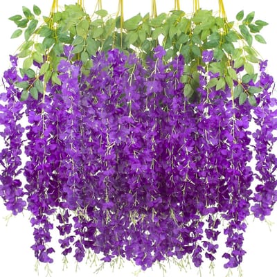 Dailygoods- Bloemenkrans 12 Stuks - Kunstmatige Wisteria - 110 cm