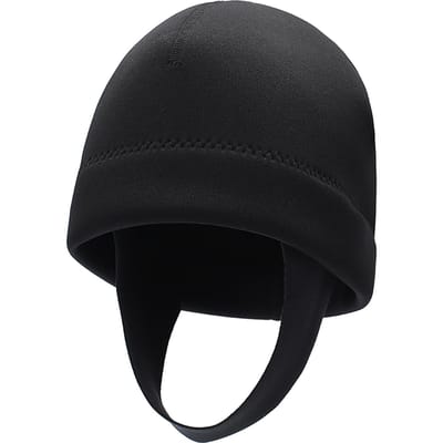 Casquette de plongée en apnée en néoprène 2mm, Protection UV, capuche de plongée chaude, bonnet de combinaison pour la plongée en apnée L noir