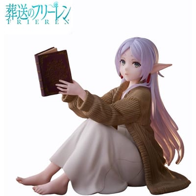 12CM Frieren L'Aventure sans Fin Frieren Figurine Anime Bureau Mignonne Pyjama Frieren Figurine d'Action Modèle Figurine Poupée Jouets brown