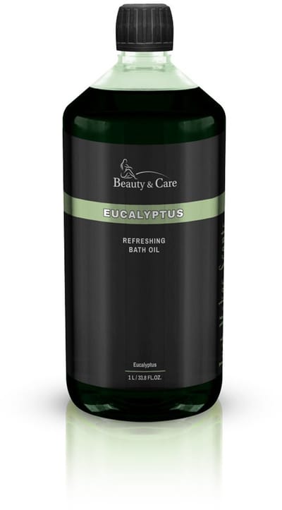 Beauty&Care® Eucalyptus Badolie - Eucalyptus - Badolie voor baden en whirlpools - tot 40x genieten van een heerlijk geurend bad met een mooie groene kleur - Geuren met Etherische Olie - Verzorging & Accessoires - 1 Liter fles