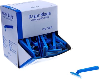 Romed scheermesjes 100 stuks voorzien van 2 snijbladen - Set van 12 doosjes Romed