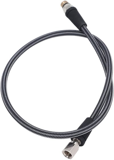 Dailygoods- Duikslang Hoge Druk - Geweven Koolstofvezel - Veiligheidsaccessoire - Nauwkeurige Drukmeting - 80 cm - 7/16‑20UNF Schroefdraad