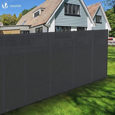 Inkijkbescherming Tuin en Balkon 1,8 x 10 m - HDPE Tuinscherm 230 g/m² Scheur- en Winddicht met Clips en Bevestigingsclips - Antraciet