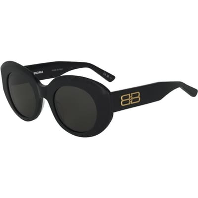 Balenciaga Mode Simpele Casual Vlinder Zonnebril Dames zonnebril BB0235S001 Black,52