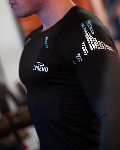 Multi Sport Shirt met Reflect Print Black XXL
