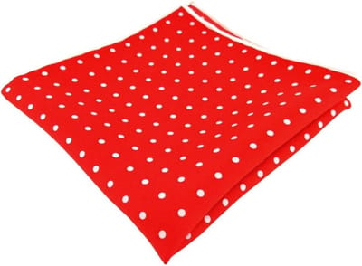 Zijden zakdoek gestippeld - handgerolde randen - kleurrijk afgezet - Pochette kavalierdoek - 100% zijde