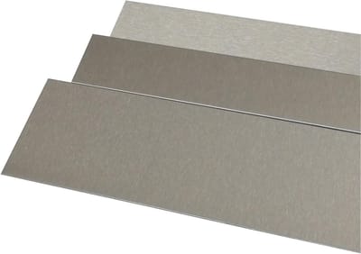 Roestvrijstalen plaat geslepen K240 2 meter lang 0,8 mm dik roestvrijstalen plaat V2A 1.4301 (10 cm breed)