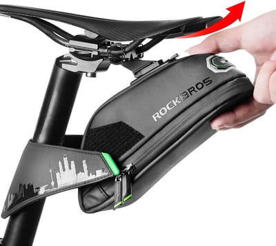 Fietszadel Tas - Onderzadeltas - Fietsen Opbergen - Waterdicht Materiaal - 1.5 Liter - Zwart