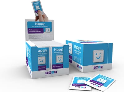 THP - Singlepack schoonmaakdoekjes vochtig - 100 stuks - reinigingsdoekjes voor o.a. bureau/werkplek/kantoor - 100 allesreiniger doekjes per verpakking