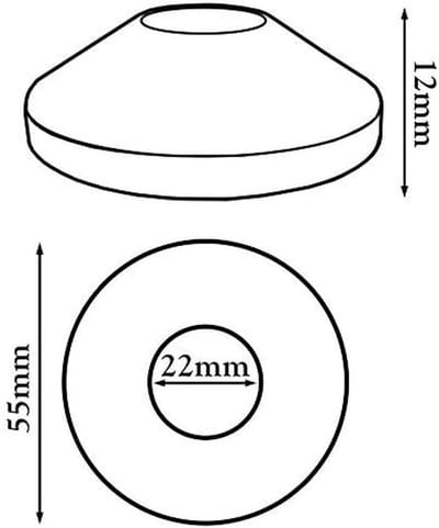 Radiator Buisafdekking - Kraag Kegel - Verwarming Afwerking - Snelle Montage - 22 mm - Chroom