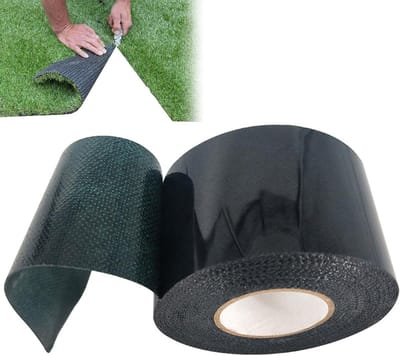 Dubbelzijdig zelfklevende Kunstgrasband, naadband 50 mm x 5 m - Ideaal voor Grastapijt op Terras, Tuin, Dak, Balkon en Entree