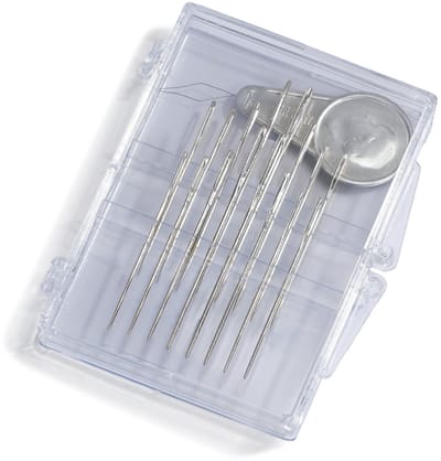 PRYM Borduurnaalden met en zonder punt 18-22 & draaddoorsteker. zilverkleurig 124550 - Naaiaccessoires - Prym