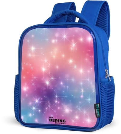 NoBoringSuitcases.com® - Rugzak blauw - Schooltas jongens - Sterren - Abstract - Kleuren - Kinder rugtas jongen - Boekentas kind - Kinderrugzak voor school - Schoolrugzak